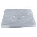 Rideau de douche H 200 L 090 cm 6 anneaux plastique blanc réf. 804092