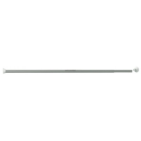 Porte-rideau droit extensible tube aluminium poli embouts caoutchouc réf. 004052