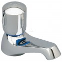 Robinet de lavabo/lave-mains ULYSSE C simple avec bec fixe, eau froide ou chaude, tête 15 x 21 à clapet guidé, chromé réf. D1