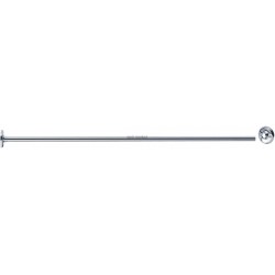 Porte-rideau de douche droit avec 2 rosaces coulissantes Chromé réf. 004228