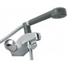 Mélangeur de bain-douche ULYSSE C monotrou avec bec fixe et ensemble douche 1 jet, têtes 15 x 21 à disques céramique, chromé