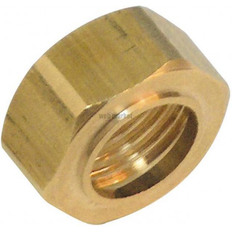 Ecrou 6 pans à collet battu 8374G laiton diam 20-20x27 réf E122077001
