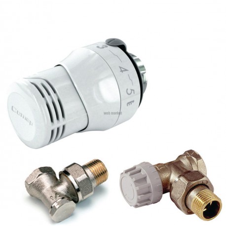 Robinet thermostatique de radiateur SENSO R808 12 x 17 équerre CPT M28 réf. RK8086032