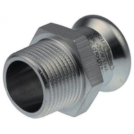 Raccords à sertir inoxydable X7243G mamelon mâle-femelle D 18-15x21 mm 6190602