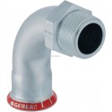 Coude fileté 90 D15-3/8, acier carbone Réf 20502