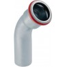 Coude 45° D108mm avec extrémité à emboîter, acier carbone Réf 20711