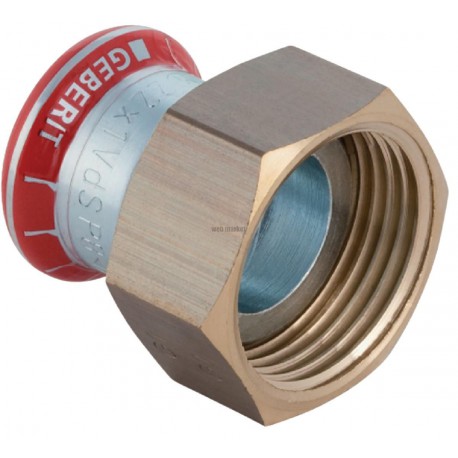 Jonction avec écrou en laitonD18-3/4mm acier réf 25033