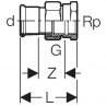 Raccord union taraudé femelle D42-40x49 Réf 25308