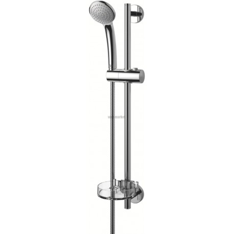 Ensemble barre de douche IDEALRAIN S1 60 1,75 porte savon transparent : réf. B9501AA