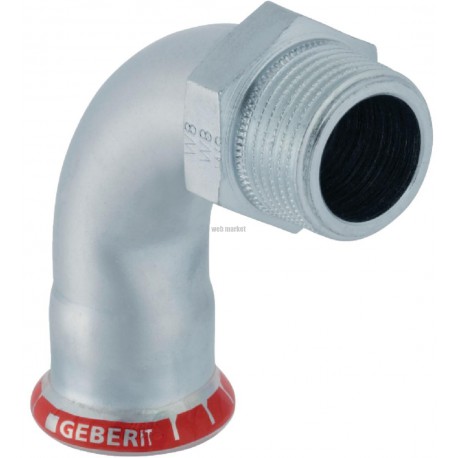 Coude fileté 90 D15-1/2, acier carbone Réf 20503
