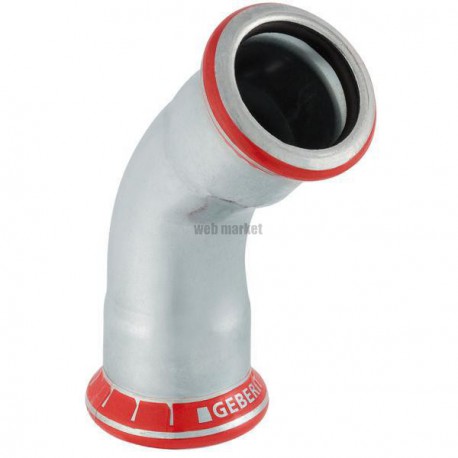 Coude 45° D15mm, acier carbone Réf 20602