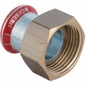 Jonction avec écrou en laitonD15-3/4mm acier réf 25032