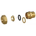Raccord à visser femelle-mâle téfloné diamètre 15 x 21 Cu : 16 réf. R180MY115