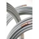 Tube cuivre pré-gainé recuit diamètre : 22 mm épaisseur : 1 mm couronne de 25 mètres Réf. 422622100