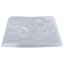 Rideau de douche H 180 L 120 cm 8 anneaux plastique blanc réf. 804120