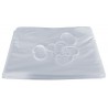 Rideau de douche H 180 L 120 cm 8 anneaux plastique blanc réf. 804120