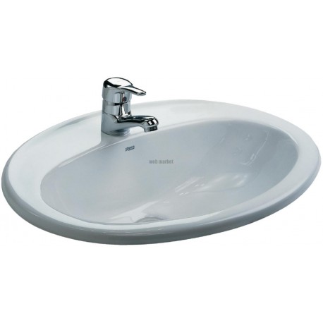 Vasque à encastrer JAVA N 56 x 47,5 cm, trou percé pour la robinetterie, blanche Réf. A327863000