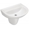Lavabo autoportant ULYSSE 2 60x47cm en porcelaine sans trop-plein, pré-percé 2 trous, blanc réf. P125901