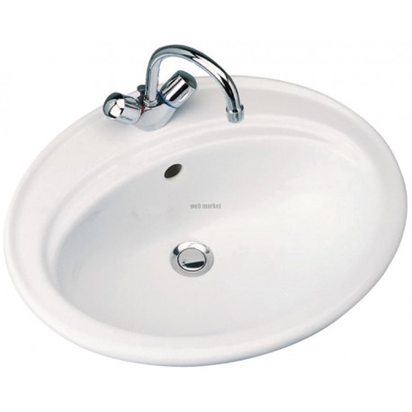 Vasque à encastrer ULYSSE Lg : 55 cm Céramique blanc Réf. P144801