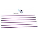Kit ramonage mauve 6 cannes 1,50 mètres + hérisson acier carré 200mm Réf 1588