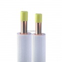 COURONNE FILMEE TUBE CUIVRE 1/4-5/8 ISOLE PE BLANC 20M