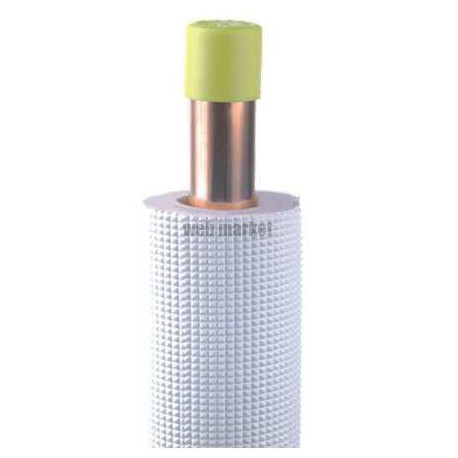 COURONNE TUBE CUIVRE 1/2 ISOLE PE BLANC M1 20M