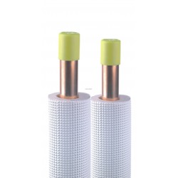 COURONNE FILMEE TUBE CUIVRE 1/4-3/8 ISOLE PE BLANC M1 30M