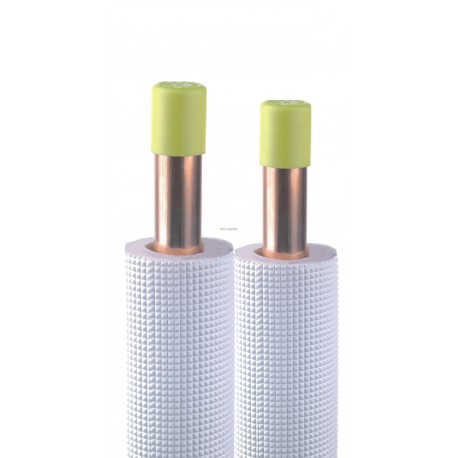 COURONNE TUBE CUIVRE 3/8-5/8 ISOLE PE BLANC M1 20M