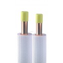 COURONNE TUBE CUIVRE 08 1/4-1/2 ISOLE PE BLANC M1 30M