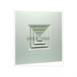 ALDES Diffuseur fixe pour dalles de plafond 600x600 acier blanc SF 704 TP 375x375mm