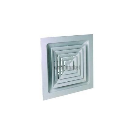 ALDES Diffuseur fixe et plenum pour dalle plafond 600x600 acier blanc SF704R TP D200