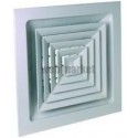 ALDES Diffuseur fixe et plenum pour dalle plafond 600x600 acier blanc SF704R TP D250
