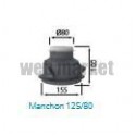 M 125/80 p-l100 - manchon court à griffes diamètre 125/80 longueur 100