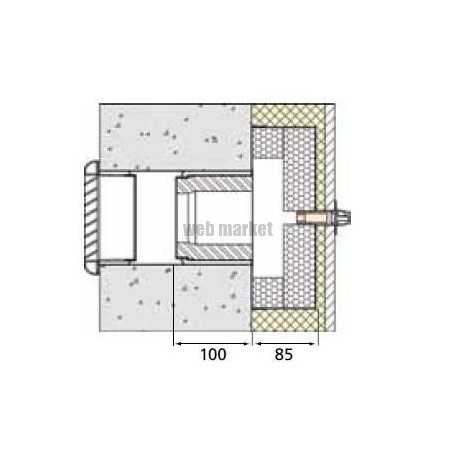 Scd n 30 - kit silencieux en traversee de mur pour entrées d'air autoréglables
