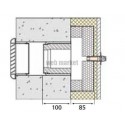 Scd n 45 - kit silencieux en traversee de mur pour entrée d'air autoréglable