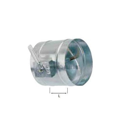 Rr 200 e - registre de reglage galvanise etanche commande manuelle diametre 200