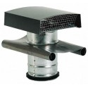 Ct 355 ardoise - chapeau de toiture gris pour sorties conduits diamètre 355