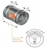 Rr 125 cav - registre manuel d'equilibrage a debit constant diametre 125