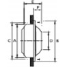 Bah-t 125 b - buse d125 alu blanc vis appar