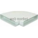 Ch 55 x 110 - coude horizontal 90° rectangulaire plastique rigide section 55x110