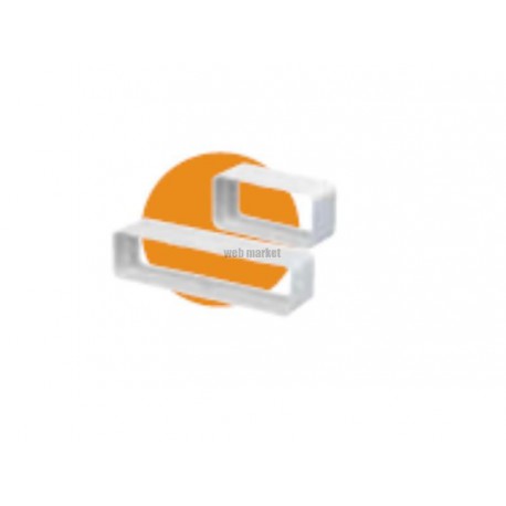 Rd 55x220 - raccord droit rectangulaire plastique rigide section 55 x 220