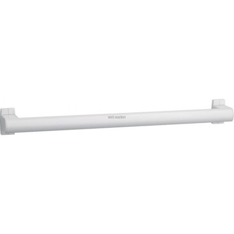 Barre d appui Arsis, 400mm, tube elliptique 38x25mm aluminium époxy blanc, cache-fixations blancs réf 049840
