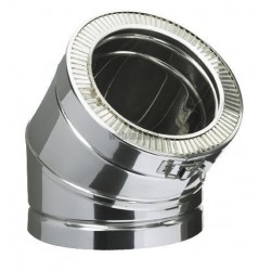 Coude 45° THERMINOX TI, diamètre 150 mm, tous combustibles EC 45 150 TI / réf. 21150021
