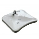 Lavabo ergonomique, sans trop plein Matura 2 Lg : 67 cm Céramique blanc Réf. J445201