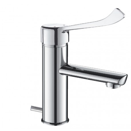 Mitigeur de lavabo H 85, tirette, corps lisse, levier L 150 réf. 2720L