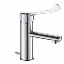 Mitigeur de lavabo H 85, tirette, corps lisse, levier L 150 réf. 2720L