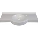 Plan vasque COLORADO, 110 x 50 cm, vasque D38 cm / prof 10 cm Réf. CMRX110BA0100157