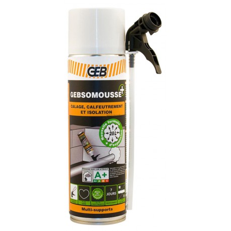 Mousse polyuréthane GEBSOMOUSSE PLUS cartouche 500ml réf 813175