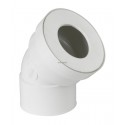 Pipe courte pour WC Ø 85/107 mm - CW433F - PVC blanc - raccord Ø 100 mm
