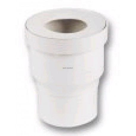 Raccord pour WC sortie droite Ø100/135 mm - QW77 - PVC blanc - raccord Ø 100 mm